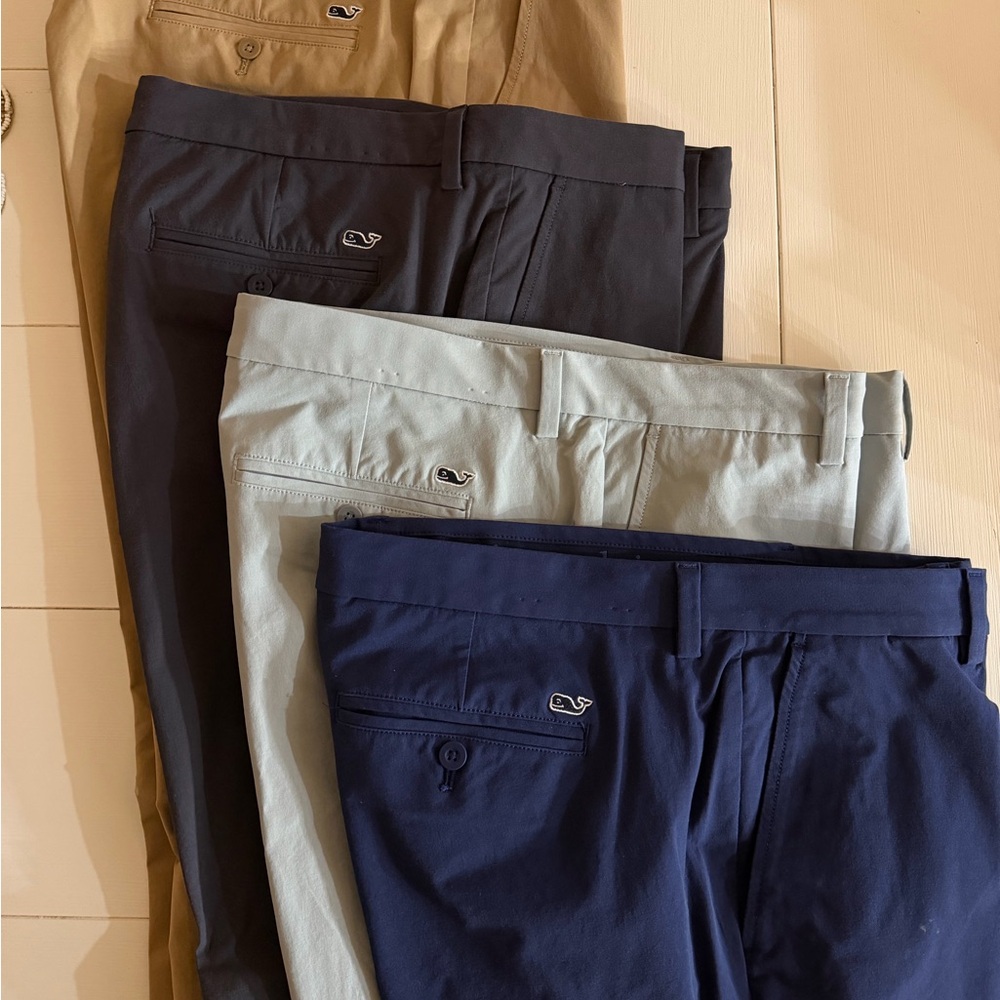 Men's Vineyard Vines Classic Fit Pants - Navy, Light Gray, Dark Gray, Tan